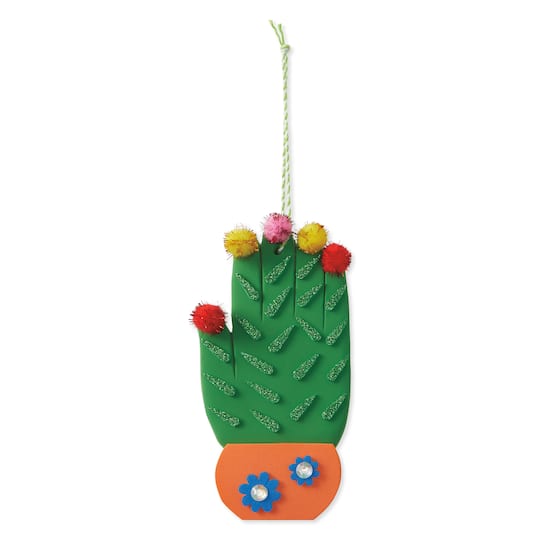 Spring Cactus Handprint Clay Ornament Craft Kit by Creatology&#x2122;